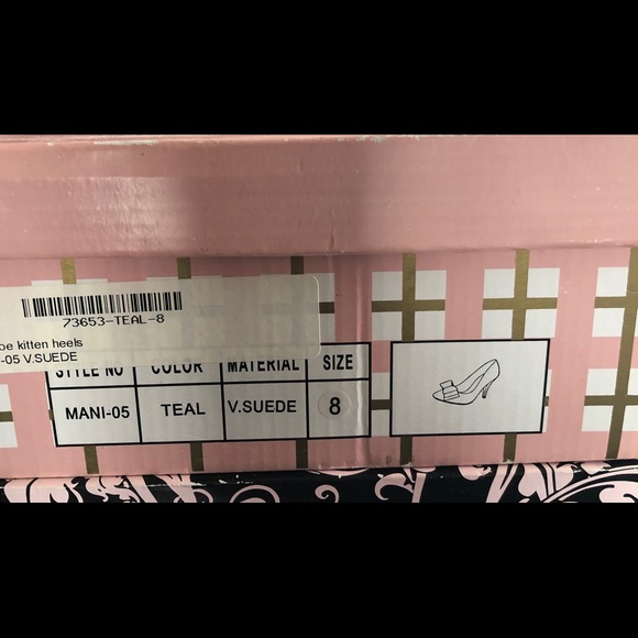 Teal Suede Pumps - Picture 7 of 7